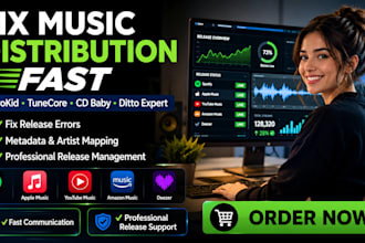 fix and distribute your music on distrokid tunecore cd baby ditto