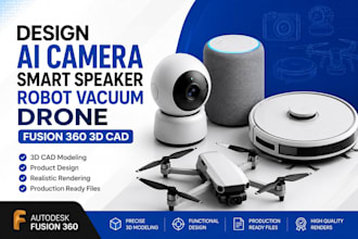 design ai camera smart speaker robot vacuum drone fusion 360 3d cad