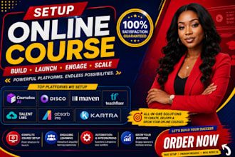 setup online course coursebox ai disco maven teachfloor talent absorb lms kartra