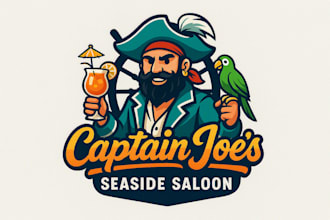 design creative captain joes logo with unlimited revisions