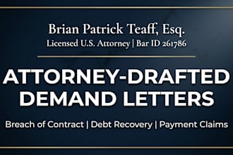 draft a business unpaid invoice demand letter as a licensed US attorney