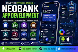 develop neobank app, digital banking app, fintech app , online banking platform