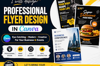 design professional flyer and poster in canva