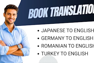 translate english to german and proofread your book
