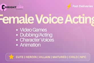 provide professional english female voice over and voice acting
