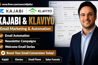 kajabi klaviyo email marketing automation, newsletter and email campaign