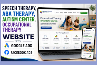 design speech therapy, aba therapy, autism center, occupational therapy website