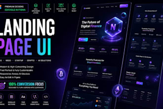 design crypto landing page figma web app and saas landing page ui