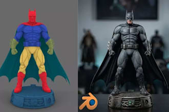 3d print and paint custom anime, action figures, miniatures and warhammer models