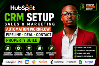 hubspot CRM setup sales marketing automation workflow pipeline deal contact