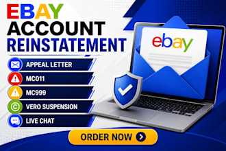 help with ebay account reinstatement suspension appeal mc011 mc999 and vero
