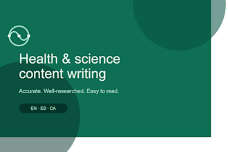 write accurate health and science content and articles