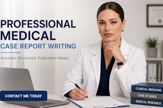 write medical case studies and clinical report summaries