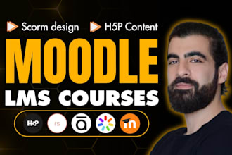 create moodle elearning courses with h5p, scorm quizzes and interactive content