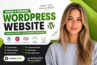 design wordpess website design redesign wordpress website devlop elementor pro