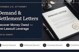 draft a payment demand letter as a licensed US attorney