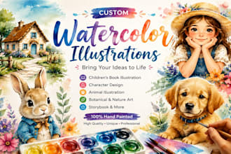 illustrate watercolor and digital illustrations