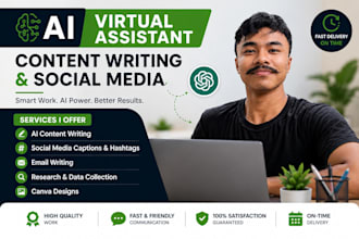 be your ai virtual assistant for content writing and social media