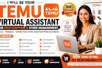 be your temu dropshipping VA