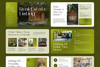 design real estate listing presentation, luxury mansion condo sales brochure