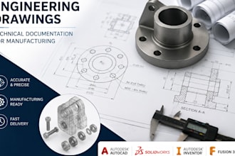 create engineering drawings, technical documentation for manufacturing