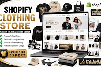setup shopify clothing store custom tshirt design fashion clothing store design