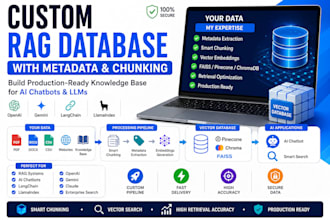 create a rag database with metadata, chunking and embeddings