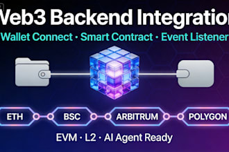 build web3 backend on arbitrum with wallet connect and event monitoring