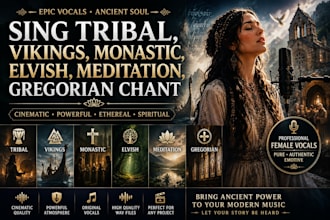 sing tribal, vikings, monastic chant, elvish chant, meditation, gregorian chant