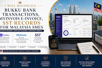 reconcile bukku bank transactions myinvois einvoice sst records for malaysia sme