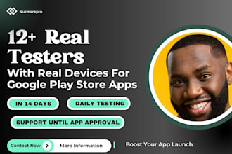 provide 12 testers for google play closed testing for 14 days 12 app tester