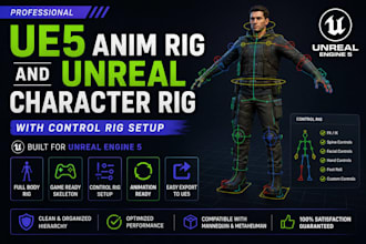 do ue5 anim rig and unreal character rig with control rig setup