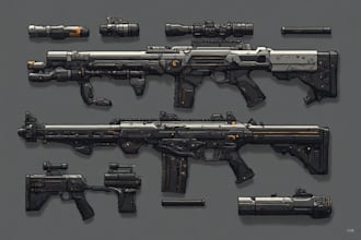 design creative concept art of weapons and items