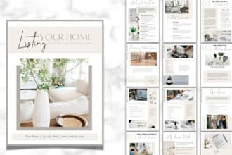 design property buyer seller guide listing presentation, digital PDF brochure