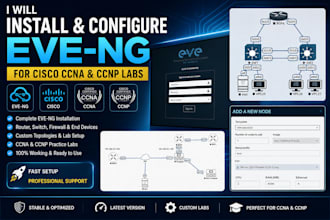 install and configure eve ng for cisco ccna and ccnp labs