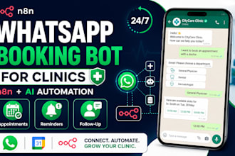 build an n8n whatsapp booking chatbot for clinics