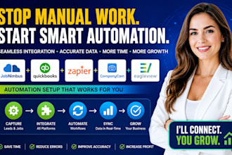 jobnimbus quickbooks zapier integration companycam eagleview automation setup
