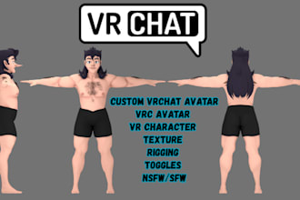 create custom vrchat avatar 3d modelling vrc avatar nsfw vrc character