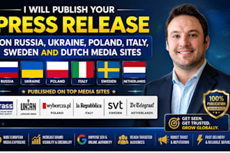publish press release on russia, ukrain poland italy sweden and dutch media site