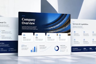design a company profile, proposal, or annual report presentation