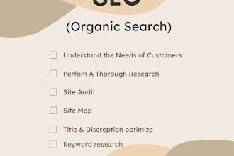 do on page  and off page SEO and site audit or backlinks