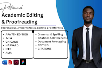 edit, proofread, format academic papers, apa, chicago, mla, ieee, harvard, ama