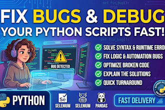 fix bugs and debug your python scripts