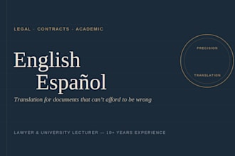 translate btwn english and spanish, also legal documents