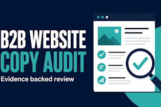 audit and rewrite b2b manufacturing website copy