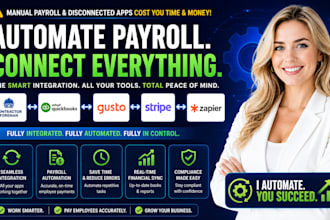 contractor foreman quickbooks gusto stripe zapier integration payroll automation