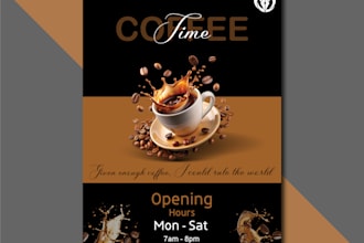 design creative cafe and restaurant posters and flyers