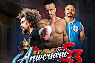 design wrestling matchcards and posters for your company or event