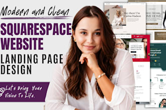 build squarespace landing page design, squarespace website landing page design