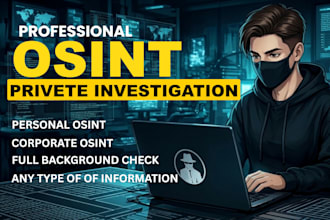 do osint background check and investigation